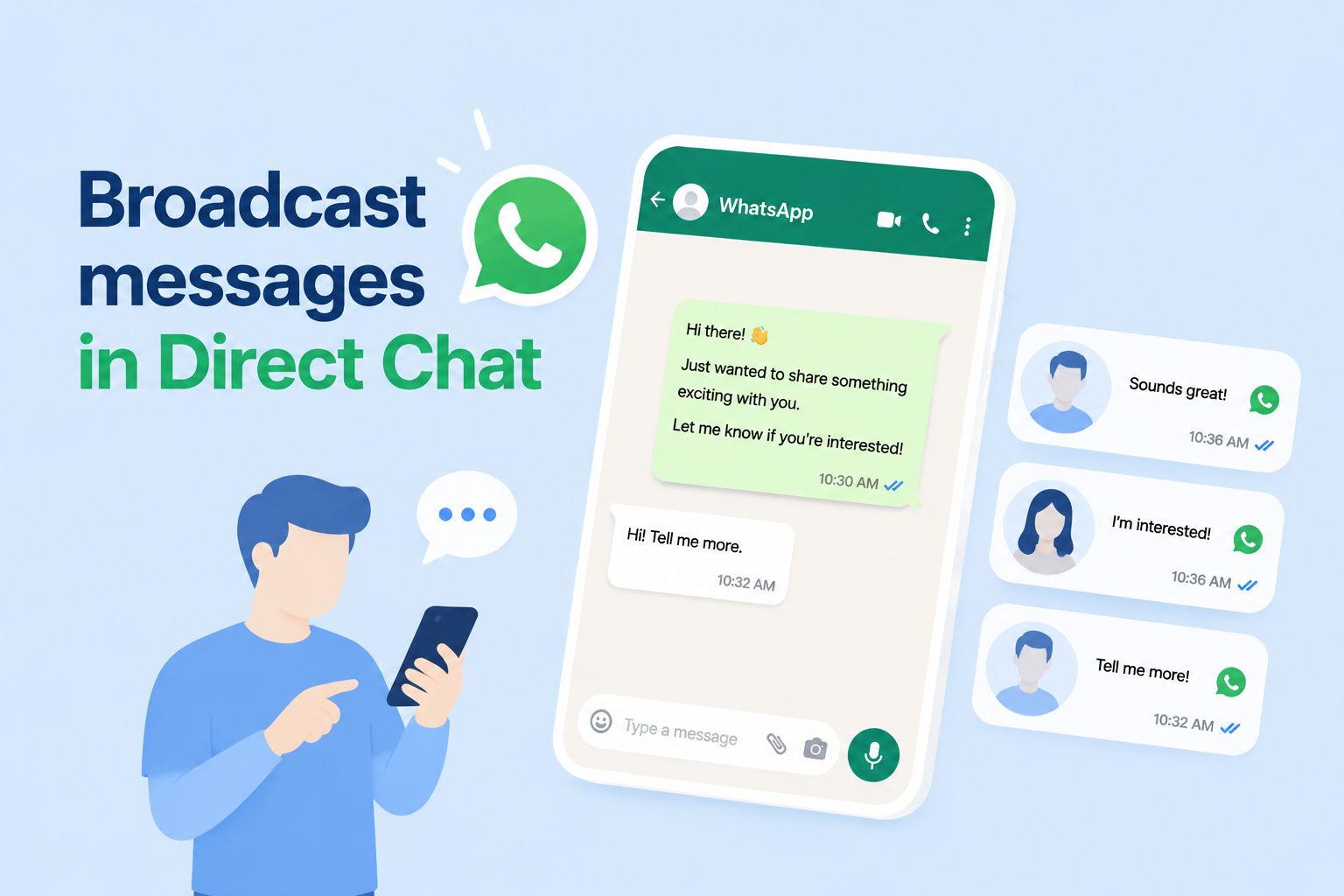No-Code WhatsApp bots: How to Auto Mass Broadcasting in Direct Chat